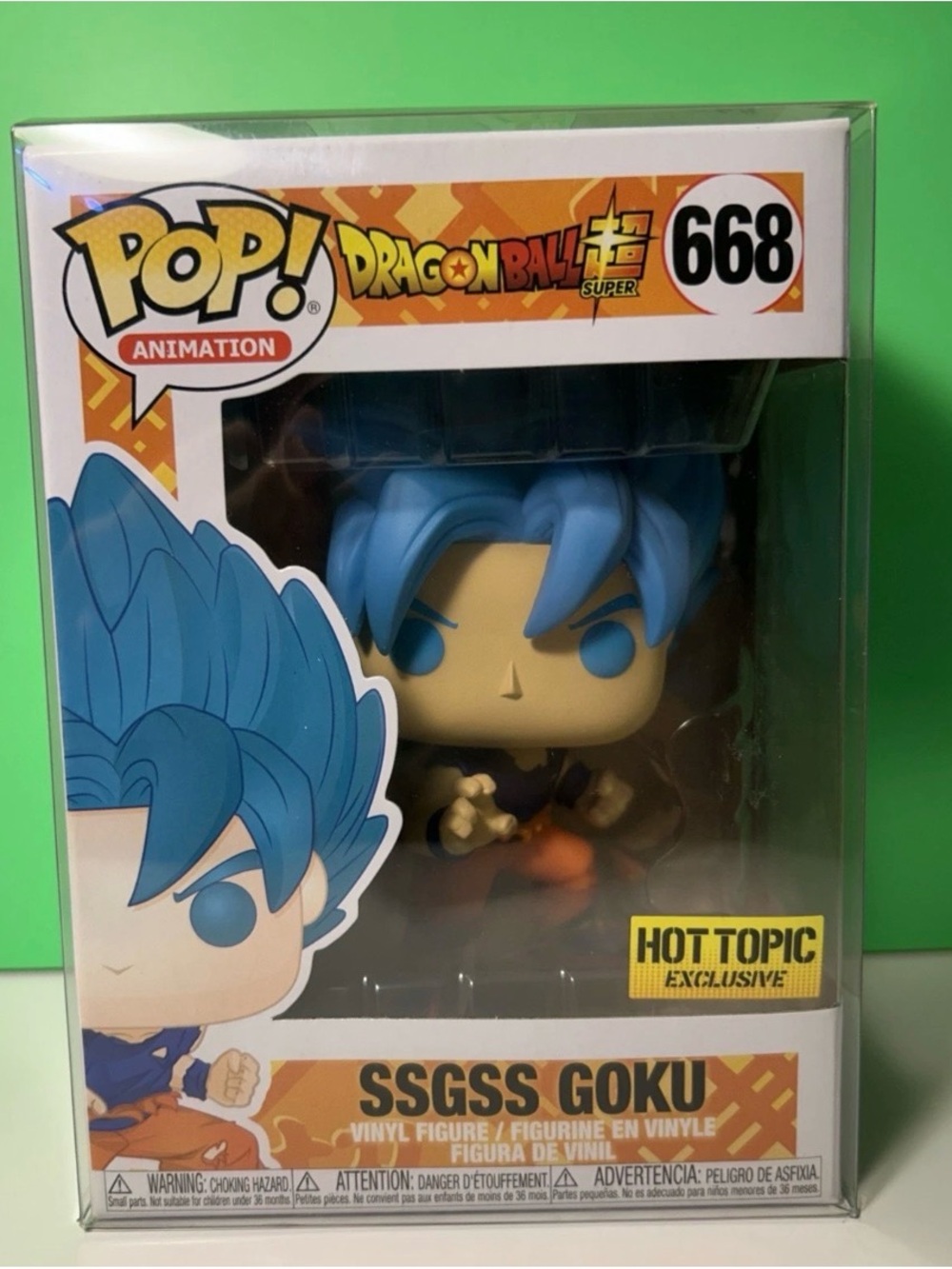 SSGSS Goku Funko Pop! #668 Dragon Ball Super w/ Protector - Hot Topic Exclusive